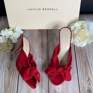 Loeffler Randall Luisa Kitten Heel Sandals Red 6.5